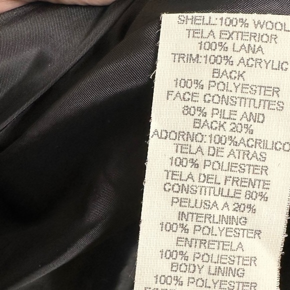 Rothschild Girls Charcoal Wool Fur Collar PeaCoat Size 14 - Picture 9 of 10